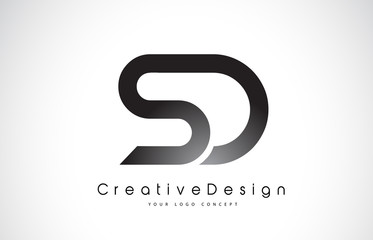 SD S D Letter Logo Design. Creative Icon Modern Letters Vector Logo.