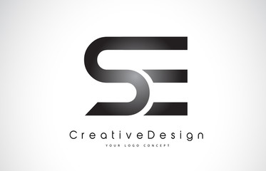 SE S E Letter Logo Design. Creative Icon Modern Letters Vector Logo.