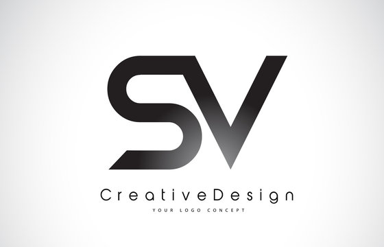SV S V Letter Logo Design. Creative Icon Modern Letters Vector Logo.