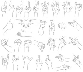 手　ポーズ　ハンド　ジェスチャー