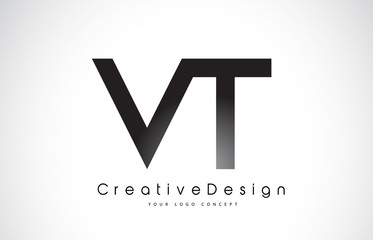 VT V T Letter Logo Design. Creative Icon Modern Letters Vector Logo.