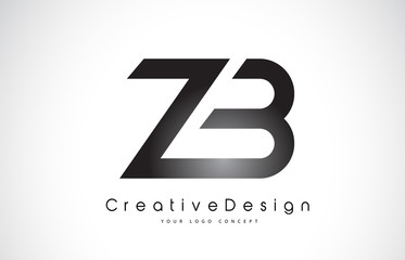 ZB Z B Letter Logo Design. Creative Icon Modern Letters Vector Logo.