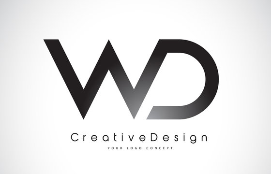 WD W D Letter Logo Design. Creative Icon Modern Letters Vector Logo.