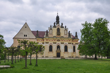 Fototapeta na wymiar Mnichovo Hradiste (Mnichovo Hradiště), Wallenstein church, 