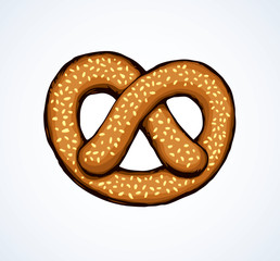 Pretzel. Vector drawing