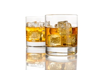 Glasses of Whiskey and Ice