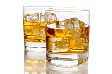 Glasses of Whiskey and Ice