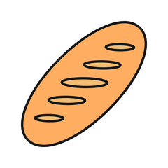 Bread loaf color icon
