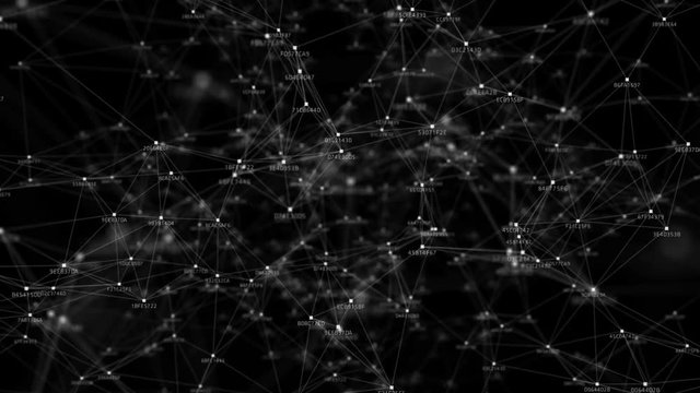 Block chain network and programming concept on technology background.  Blockchain , cryptocurrencies , bitcoin and distributed ledger technology concept. Block chain