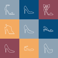 Shoes vector icons