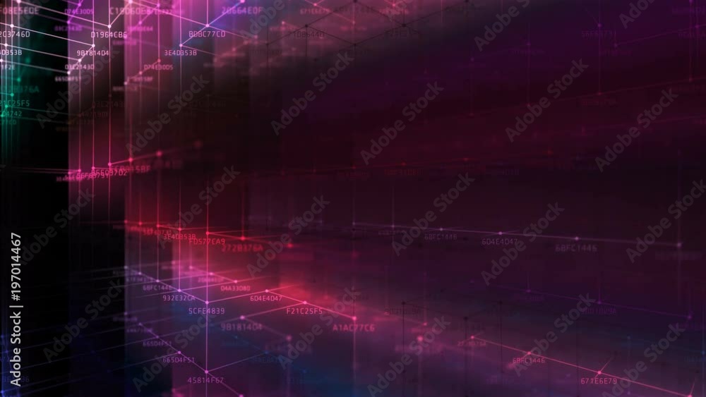 Poster block chain network and programming concept on technology background. blockchain , cryptocurrencies 