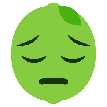 Emoji bedauernd - Limette
