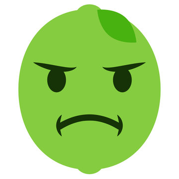 Emoji beleidigt - Limette