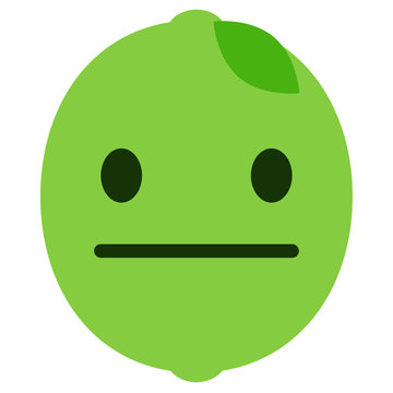 Emoji neutral - Limette