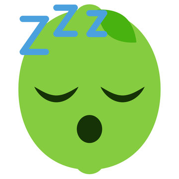 Emoji schlafend - Limette