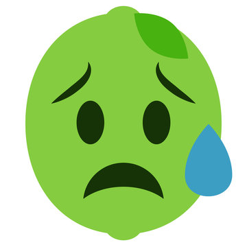 Emoji traurig - Limette