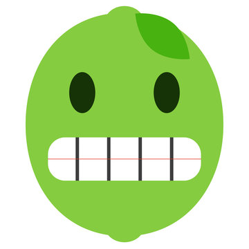 Emoji grinsend - Limette