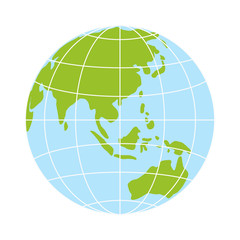 world globe icon. vector earth logo. web global simbol illustration