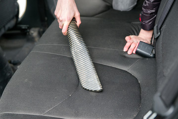 Cleaning seats in car