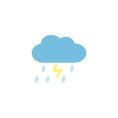 storm cloud rain icon.