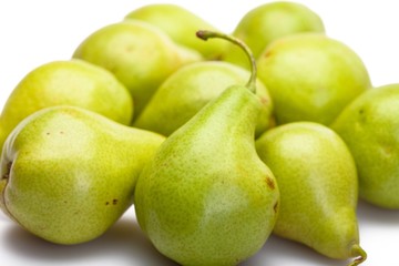 Green Pears Isolated on White