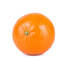 One whole ripe fresh juicy tangerine or mandarin isolated on white background