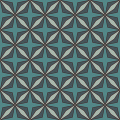 Blue colors seamless pattern with stylized repeating stars. Simple geometric ornament. Modern stylish texture.