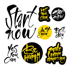 Motivational lettering positive message