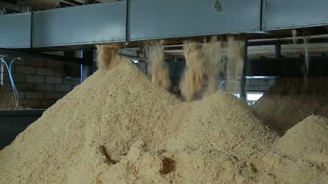 production of granules from sawdust