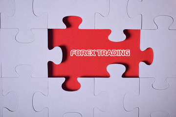 Fototapeta premium Puzzle with the word:FOREX TRADING