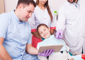 Teenager at the dental clinic