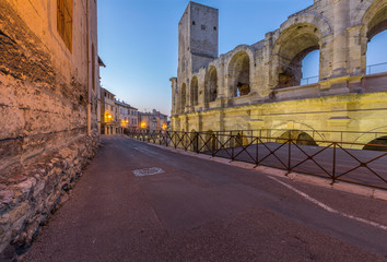 The Amphitheatre in City of Arles, starting point of Camino de Santiago and a World Heritage