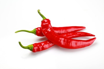 Hot red chili peppers