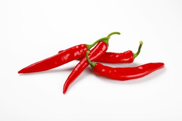 Hot red chili peppers