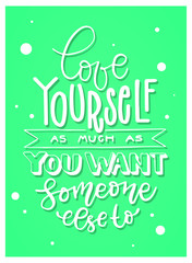 Poster with handwritten calligraphic lettering. Motivation inscription banner. Vector template.