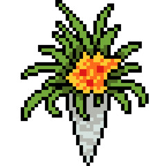 Fototapeta premium vector pixel art flower