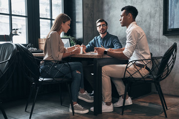 Planning new business strategy. 