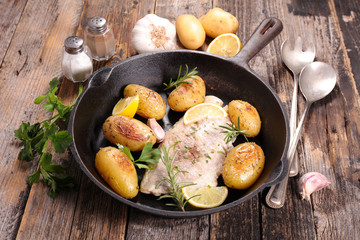 fish and potato