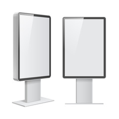 Realistic light box template on white background