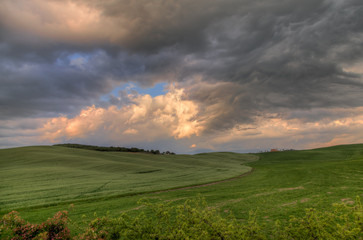 Val d'Orcia in primavera Toscana Italia