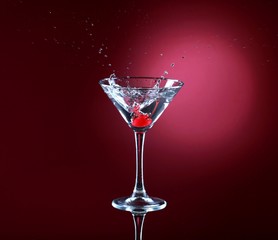 Martini Drink With Cherry