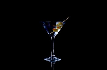 Martini Drink With Olives