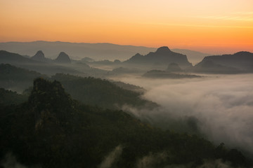 View Point Phu Pha Mok, in Mae Hong Son,Thailand.