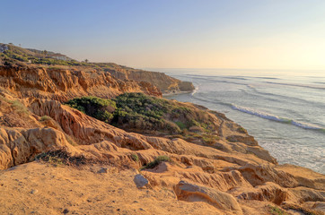 Landscape of the Southern California coast outside of San Diego.