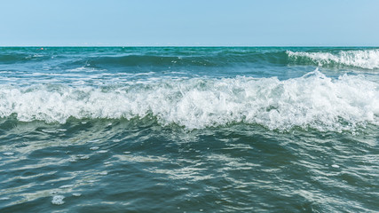 Stormy waves on sea