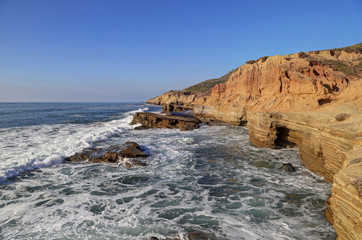 Fototapeta na wymiar Landscape of the Southern California coast outside of San Diego.