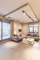 Corner sofa in living room