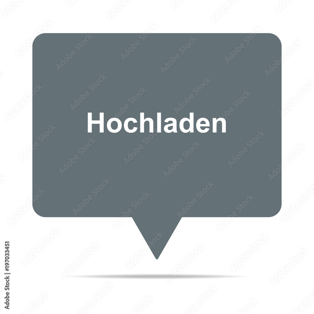 Sticker Graue Sprechblase mit Hochladen