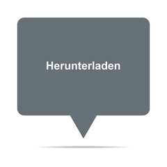 Fototapeta premium Graue Sprechblase mit Herunterladen