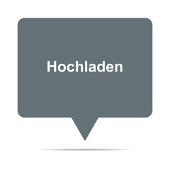 Graue Sprechblase mit Hochladen